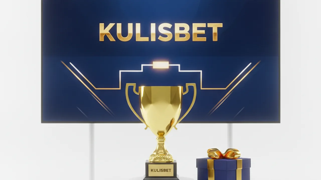 Altın kupa ve lacivert kurdeleli ödül kutusu